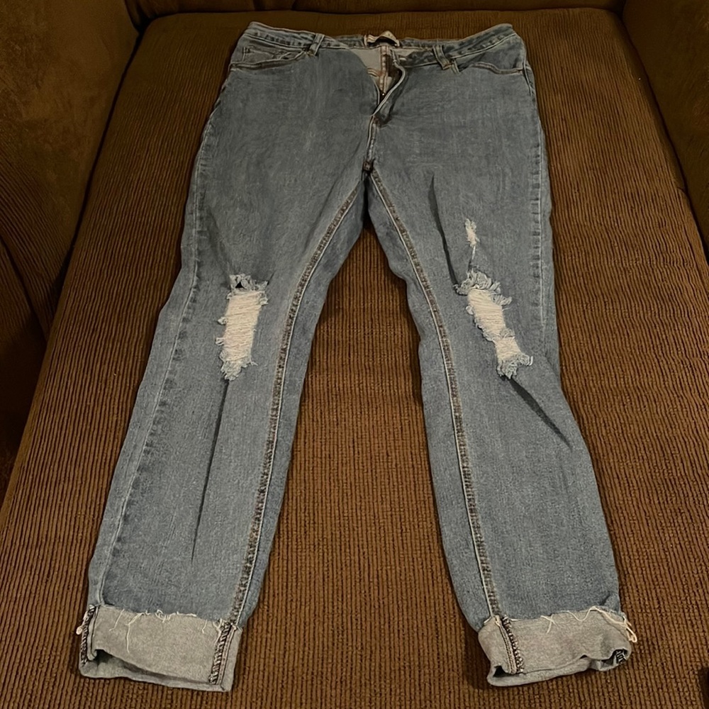 Straight Leg Denim Jeans